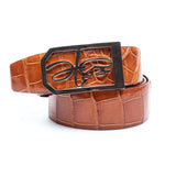 Hettabretz - Hettabretz Buckle Brown Alligator Belt - Belt | Outlet & Sale