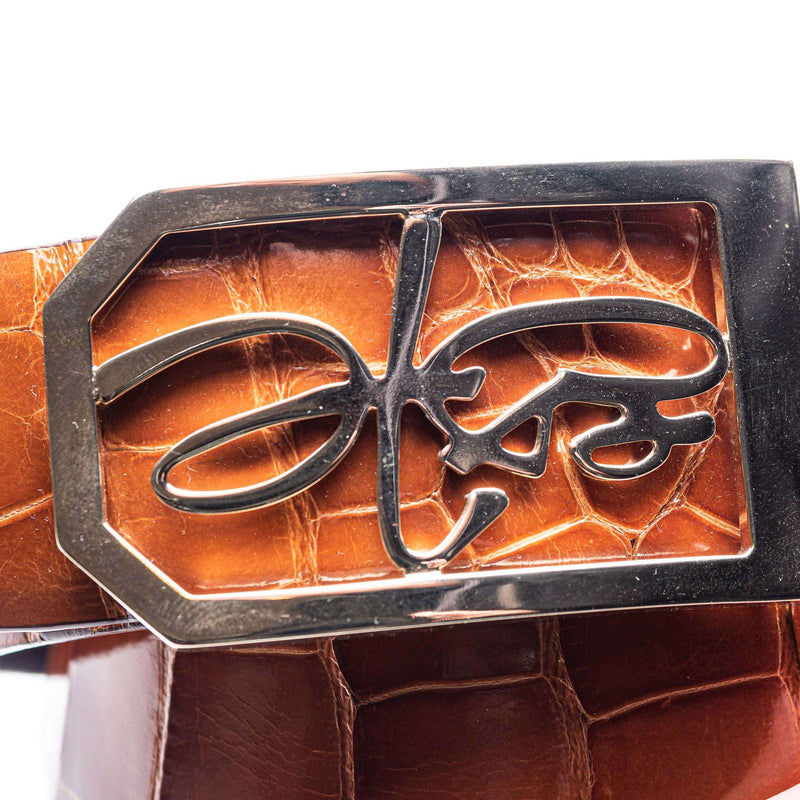 Hettabretz - Hettabretz Buckle Brown Alligator Belt - Belt | Outlet & Sale