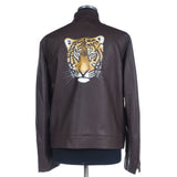 Hettabretz - Leather Blouson Hand-painted Tiger - Jacket | Outlet & Sale