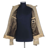 Hettabretz - Nubuck Python Leather Jacket Tanned - Jacket | Outlet & Sale