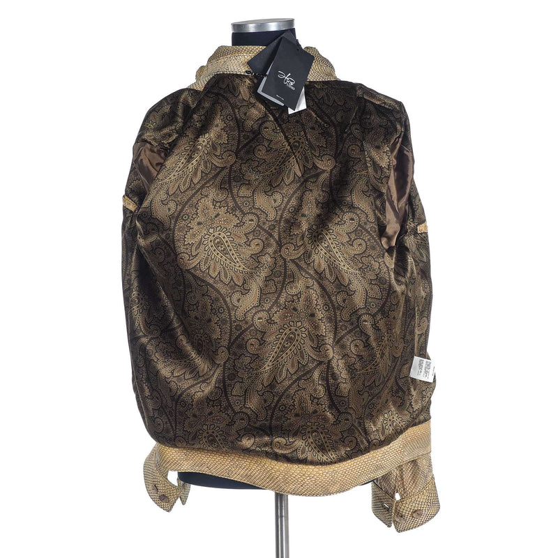 Hettabretz - Nubuck Python Leather Jacket Tanned - Jacket | Outlet & Sale