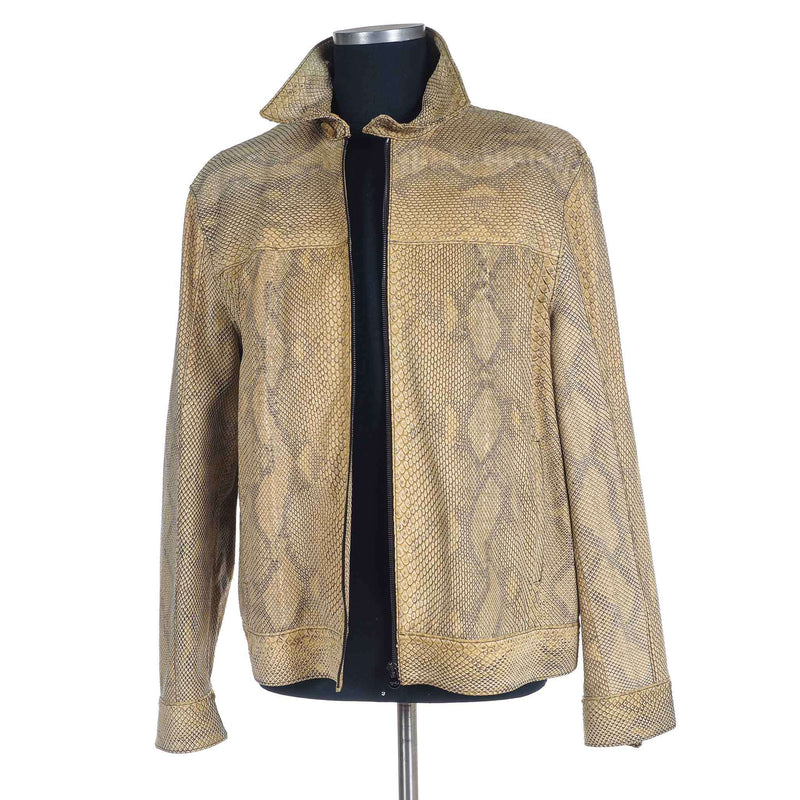 Hettabretz - Nubuck Python Leather Jacket Tanned - Jacket | Outlet & Sale