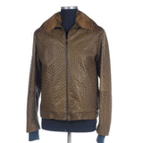 Hettabretz - Ostrich Biker Jacket Beaver Collar - Jacket | Outlet & Sale