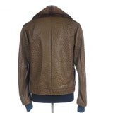 Hettabretz - Ostrich Biker Jacket Beaver Collar - Jacket | Outlet & Sale