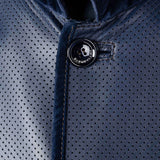 Hettabretz - Perforated Lambskin Coat with Calfskin trim - Jacket | Outlet & Sale