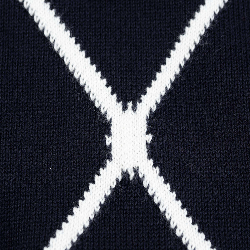 Hettabretz - Pima Cotton Sweater Black/White Cross - Sweater | Outlet & Sale