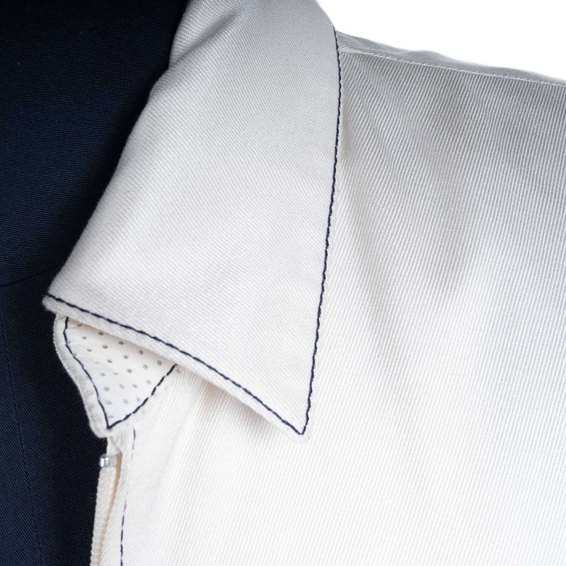 Hettabretz - Silk and Lambskin White Blouson - Jacket | Outlet & Sale