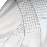 Hettabretz - Silk and perforated Lambskin Blouson - Symmetrical Contrast Stitch - Jacket | Outlet & Sale