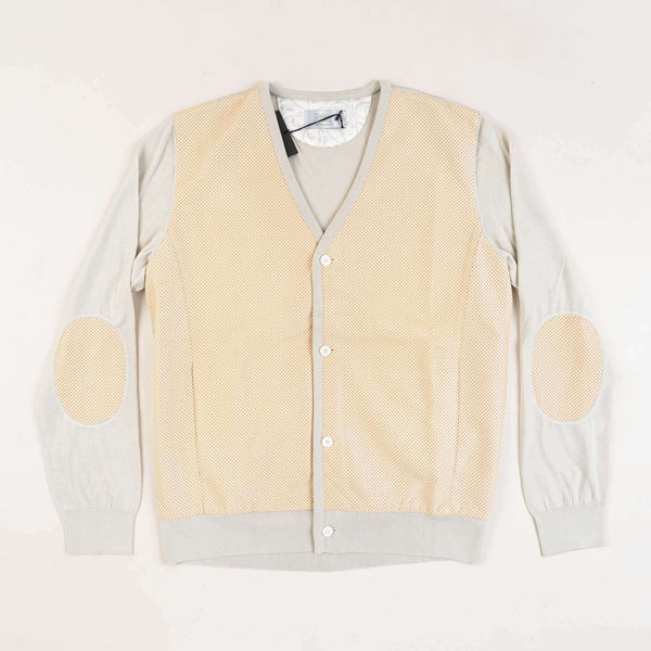 Hettabretz - Silk Cardigan with Perforated Lambskin - Sweater | Outlet & Sale