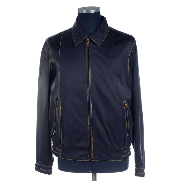 Hettabretz - Silk with asymmetrical Lambskin Blouson - Jacket | Outlet & Sale