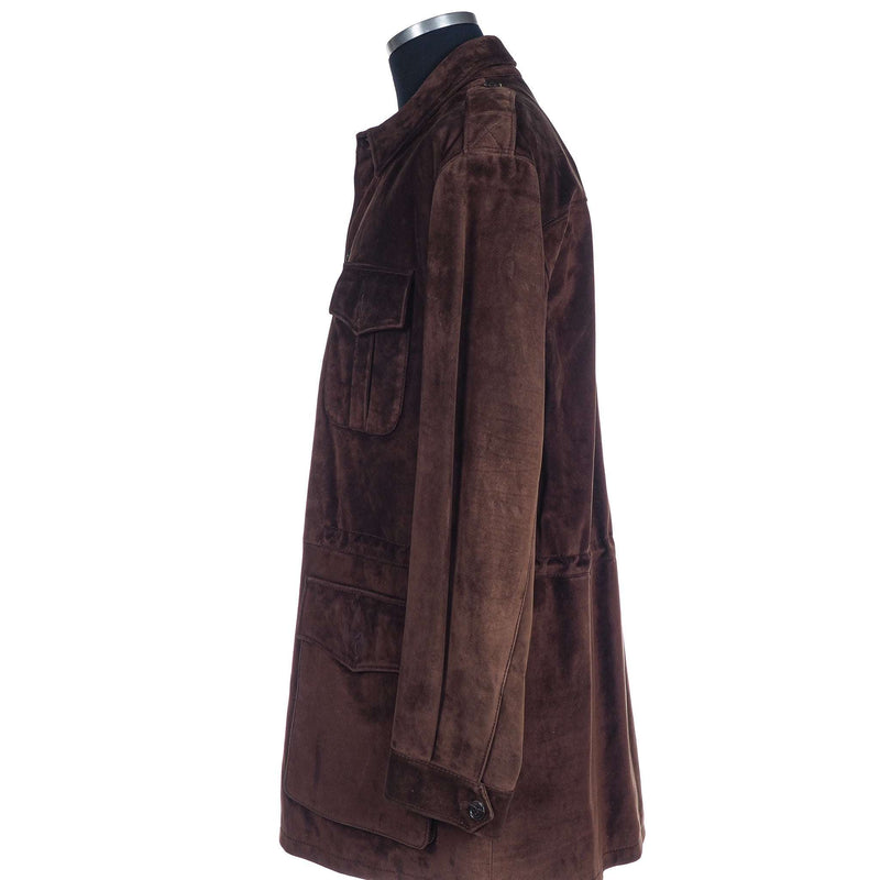 Hettabretz - Suede Long Leather Safari Jacket - Jacket | Outlet & Sale