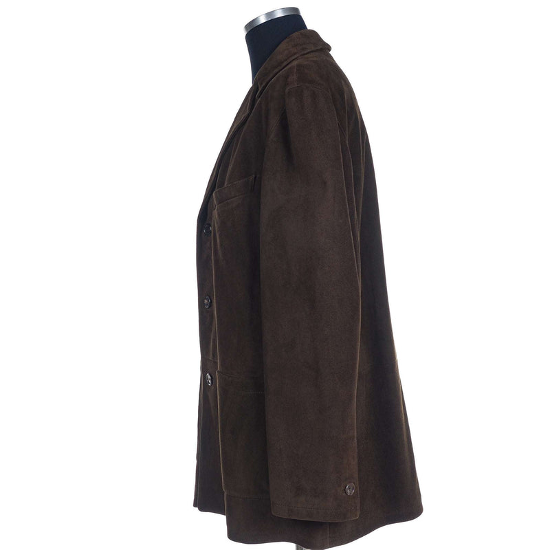 Hettabretz - Suede Three-Button Dark Jacket - Jacket | Outlet & Sale