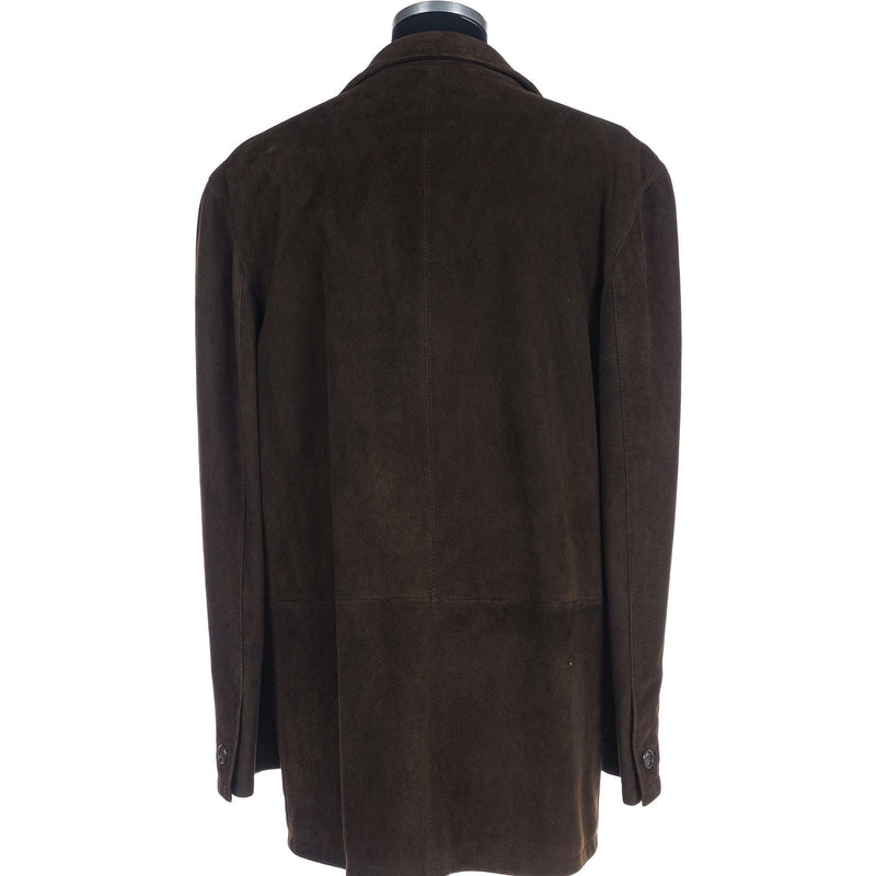 Hettabretz - Suede Three-Button Dark Jacket - Jacket | Outlet & Sale