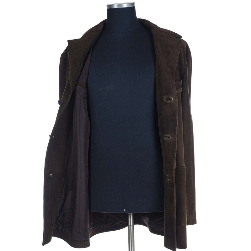 Hettabretz - Suede Three-Button Dark Jacket - Jacket | Outlet & Sale