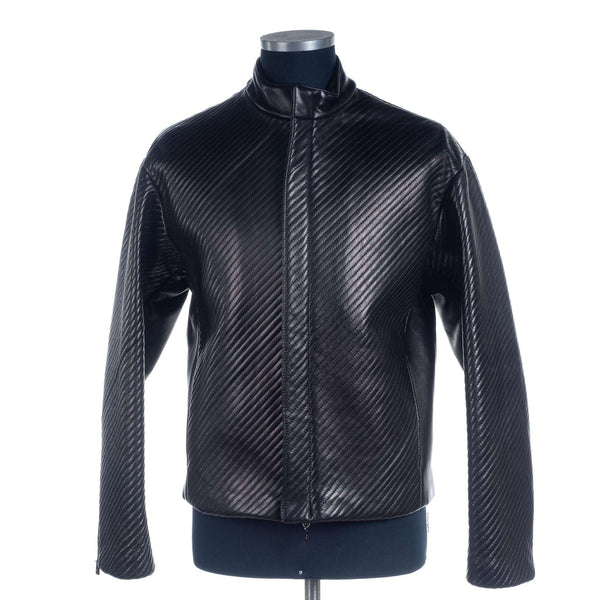 Hettabretz - Symmetric Contrast Stich Biker Coat - Jacket | Outlet & Sale