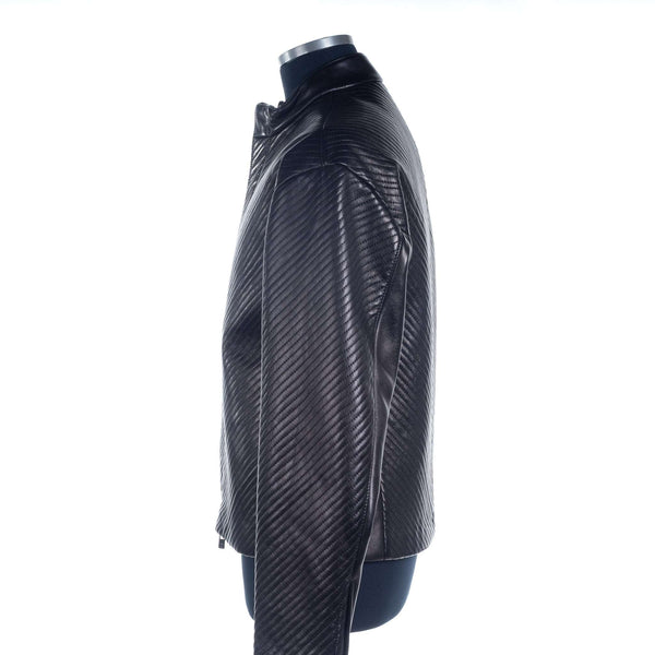 Hettabretz - Symmetric Contrast Stich Biker Coat - Jacket | Outlet & Sale