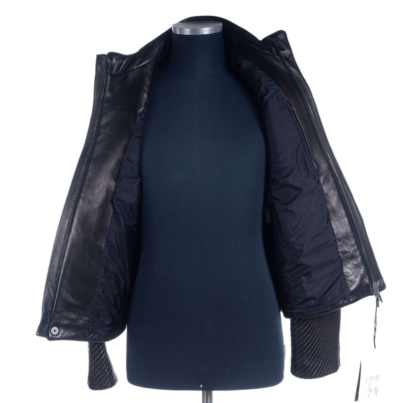 Hettabretz - Symmetric Contrast Stich Biker Coat - Jacket | Outlet & Sale