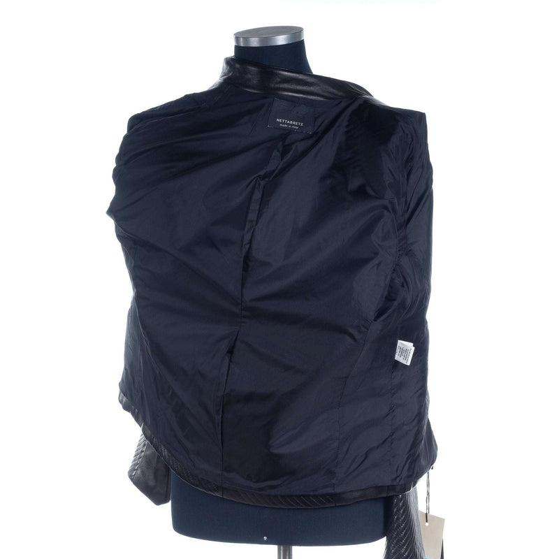 Hettabretz - Symmetric Contrast Stich Biker Coat - Jacket | Outlet & Sale