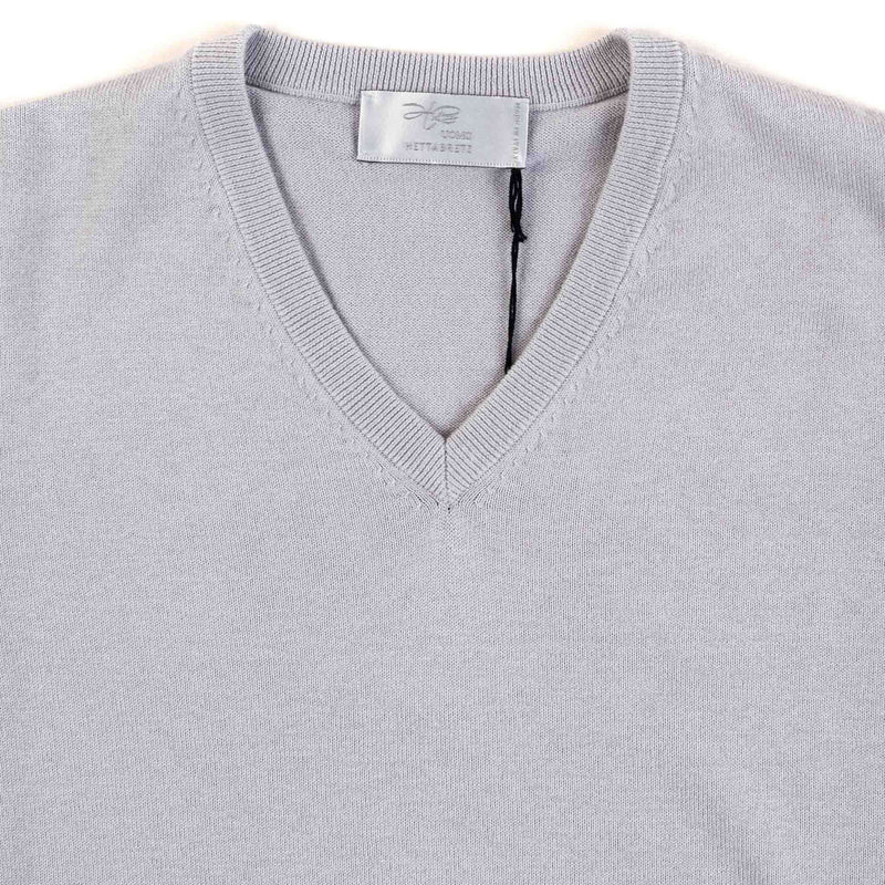 Hettabretz - Thick Pima Cotton V-Neck Sweater - Sweater | Outlet & Sale