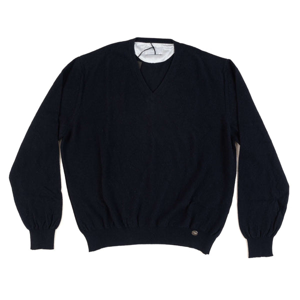 Hettabretz - Thick V-Neck Cashmere Sweater - Sweater | Outlet & Sale