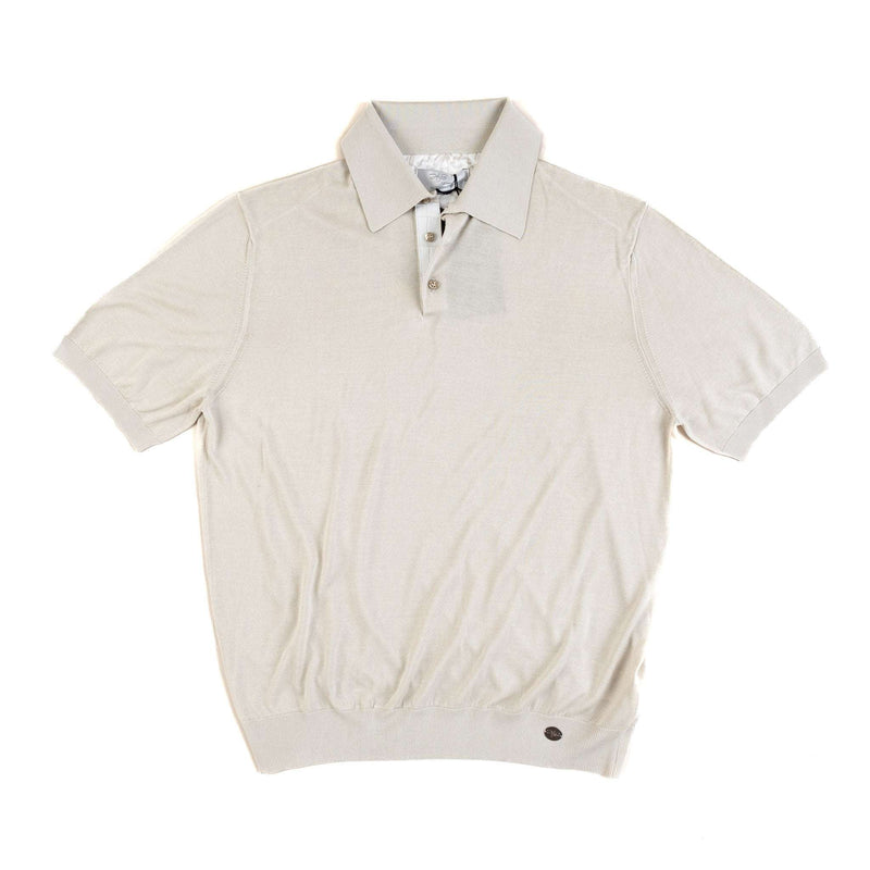 Hettabretz - Three Button Alligator Insert Silk Polo - T-Shirt | Outlet & Sale