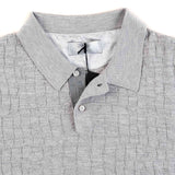 Hettabretz - Two Button Crocodile Insert Cashmere & Silk Polo Grey - T-Shirt | Outlet & Sale