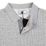 Hettabretz - Two Button Crocodile Insert Cashmere & Silk Polo Grey - T-Shirt | Outlet & Sale