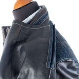 Hettabretz - Vintage Lambkskin Jacket with Nubuck Alligator trim with Hood - Jacket | Outlet & Sale