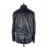 Hettabretz - Vintage Lambkskin Jacket with Nubuck Alligator trim with Hood - Jacket | Outlet & Sale