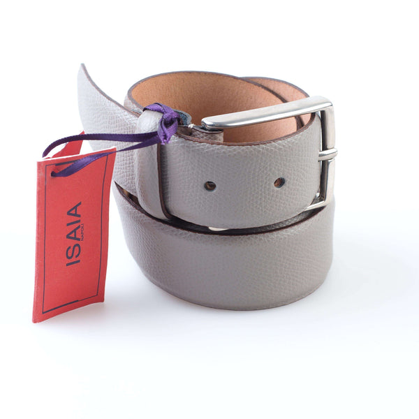 ISAIA - Classic Leather Belt Silver Buckle - Belt | Outlet & Sale