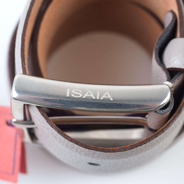 ISAIA - Classic Leather Belt Silver Buckle - Belt | Outlet & Sale