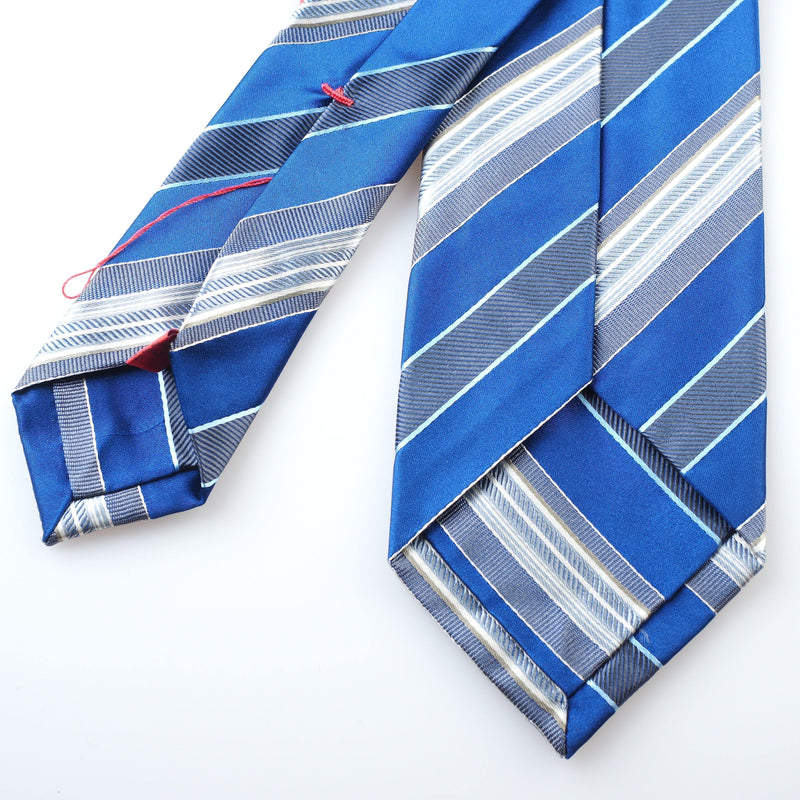 ISAIA - Tie "4 Fold" Multicolor Stripes - Tie | Outlet & Sale
