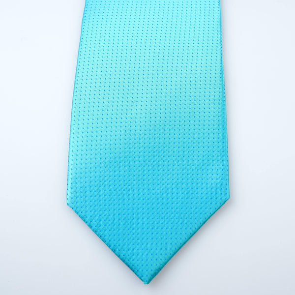 ISAIA - Tie "5 Fold" Cyan Dots - Tie | Outlet & Sale