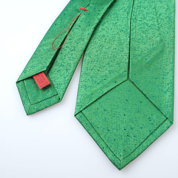 ISAIA - Tie "5 Fold" Green Dots - Tie | Outlet & Sale