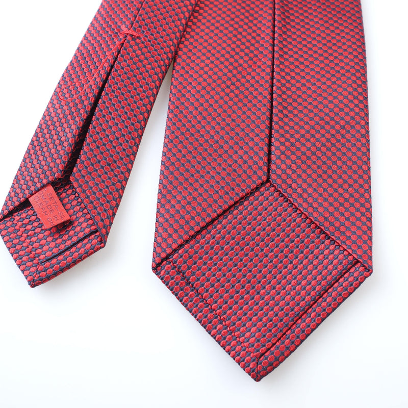 ISAIA - Tie "5 Fold" Red Dots - Tie | Outlet & Sale