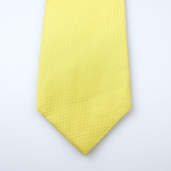 ISAIA - Tie "5 Fold" Yellow Dots - Tie | Outlet & Sale