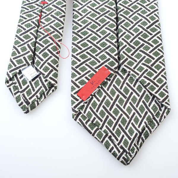 ISAIA - Tie "7 Fold" Geometric Pattern - Tie | Outlet & Sale