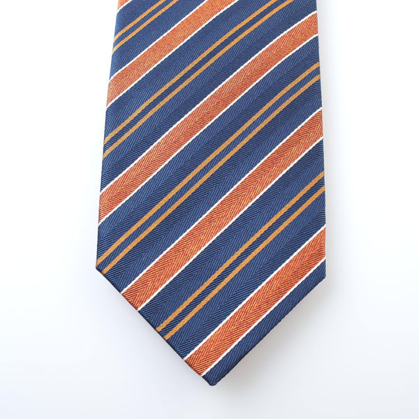 ISAIA - Tie "7 Fold" Multicolor Stripes - Tie | Outlet & Sale