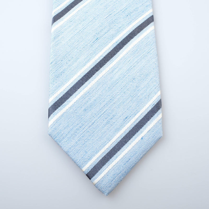 ISAIA - Tie "7 Fold" Stripes - Tie | Outlet & Sale