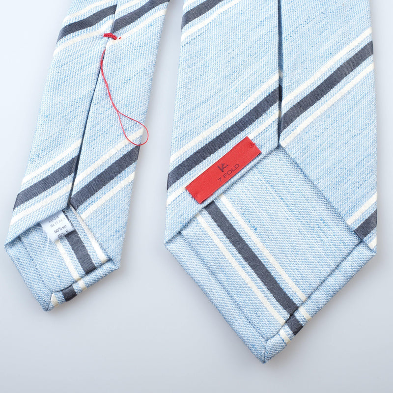 ISAIA - Tie "7 Fold" Stripes - Tie | Outlet & Sale