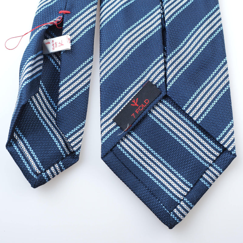 ISAIA - Tie "7 Fold" Stripes - Tie | Outlet & Sale