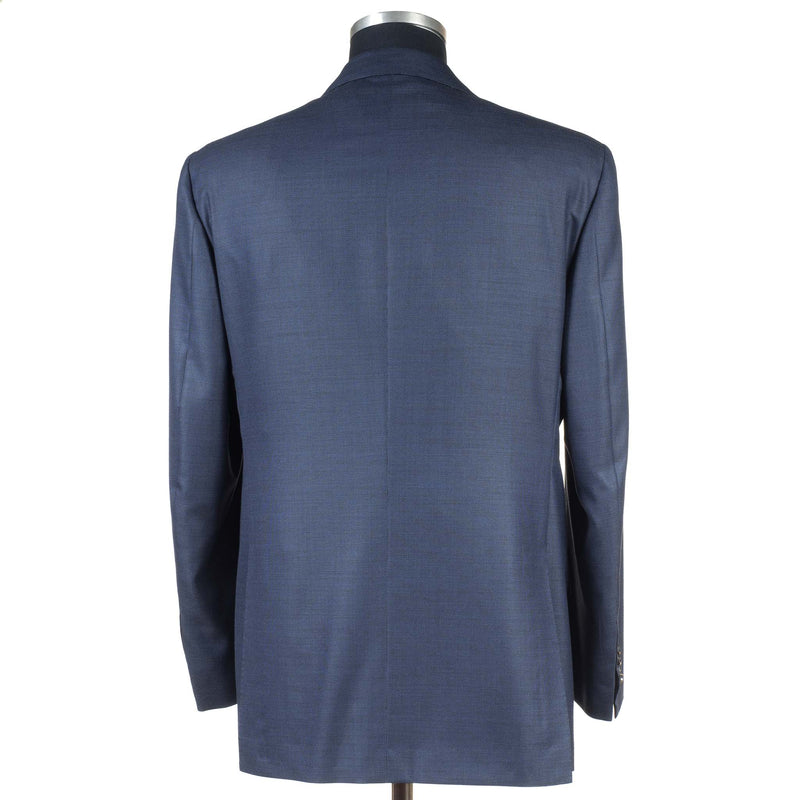 Kiton - 100% 160's Wool Dark Blue Birdseye Suit - Suit | Outlet & Sale