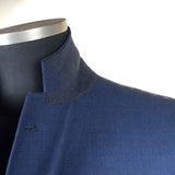 Kiton - 100% Wool Dark Blue Birdseye Suit - Suit | Outlet & Sale