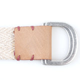 Kiton - Casual Leather Cotton Belt Silver Buckle - Belt | Outlet & Sale