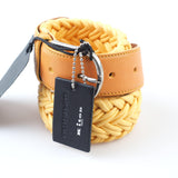 Kiton - Casual Leather Cotton Woven Belt Silver Buckle - Belt | Outlet & Sale