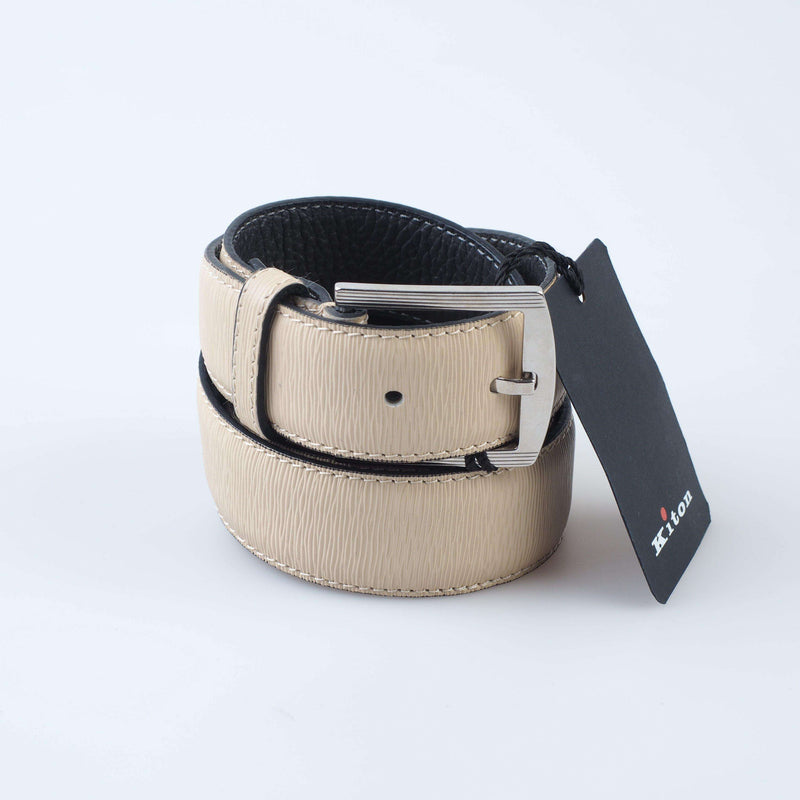 Kiton - Classic Leather Belt Silver Buckle - Belt | Outlet & Sale