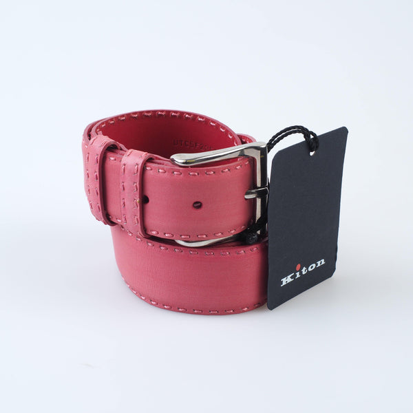 Kiton - Classic Leather Belt Silver Buckle - Belt | Outlet & Sale