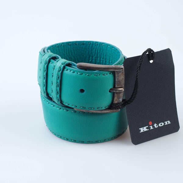 Kiton - Classic Leather Belt Stirlingsilver Buckle - Belt | Outlet & Sale