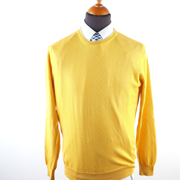 Luigi Borrelli - Crewneck Cotton Sweater - Sweater | Outlet & Sale