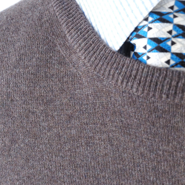 Luigi Borrelli - Crewneck Wool-Cashmere Sweater - Sweater | Outlet & Sale